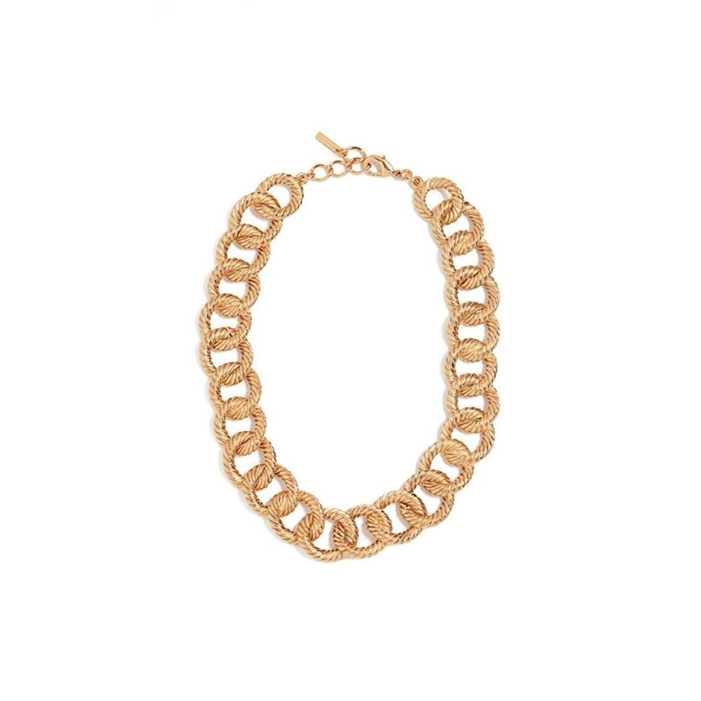 Jennifer Behr Brenna Necklace Gold Chunky Chain Brass - Picture 5 of 6